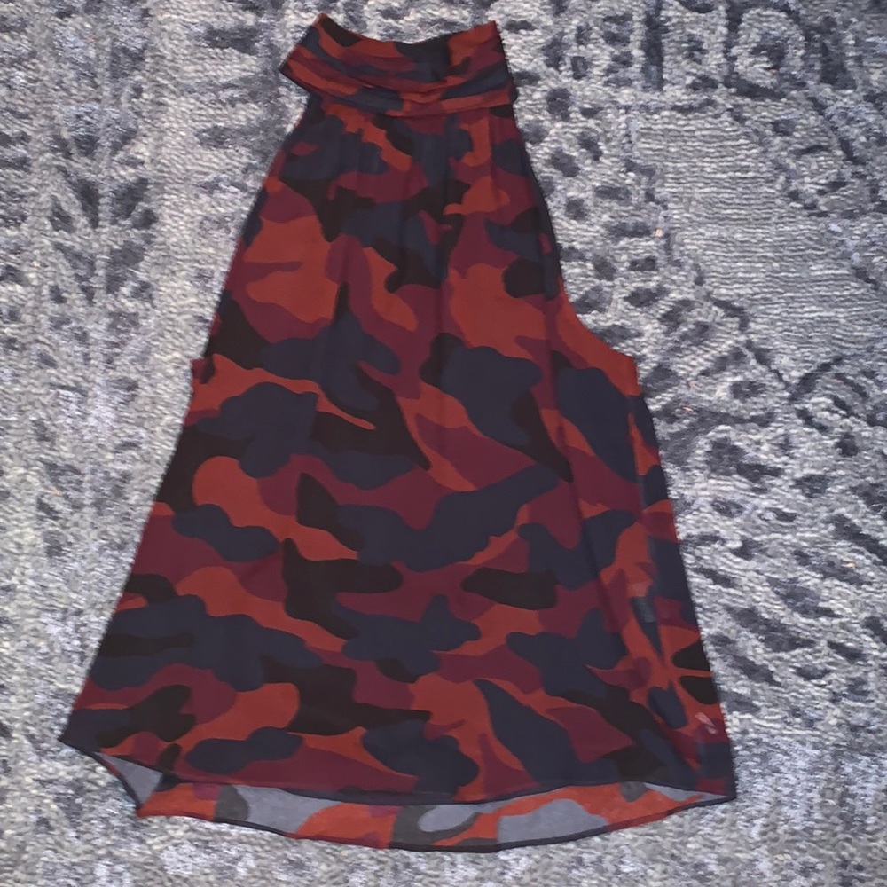 Joie Erola B Sleeveless Camo-Print Silk Top